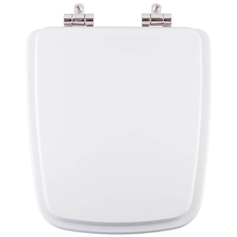 Assento Sanitário Poliéster Com Amortecedor Clean Branco Para Vaso Deca - 1