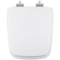 Assento Sanitário Poliéster Com Amortecedor Clean Branco Para Vaso Deca - 1