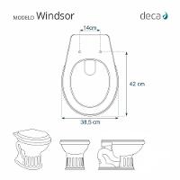 Assento Sanitário Poliester Windsor Creme (bege Claro) Para Vaso Deca - 3