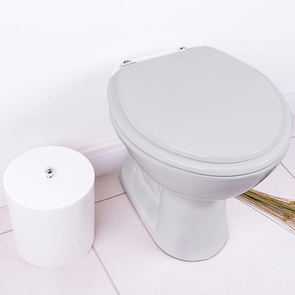 Assento Sanitário Poliester Saveiro Cinza Prata Para Vaso Celite - 7