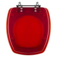 Assento Sanitário Poliester Thema Vermelho Transparente Para Vaso Incepa - 1