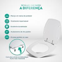 Assento Sanitário Poliester Thema Vermelho Transparente Para Vaso Incepa - 6