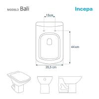 Assento Sanitário Poliester Bali Biscuit (bege Claro) Para Vaso Incepa - 5