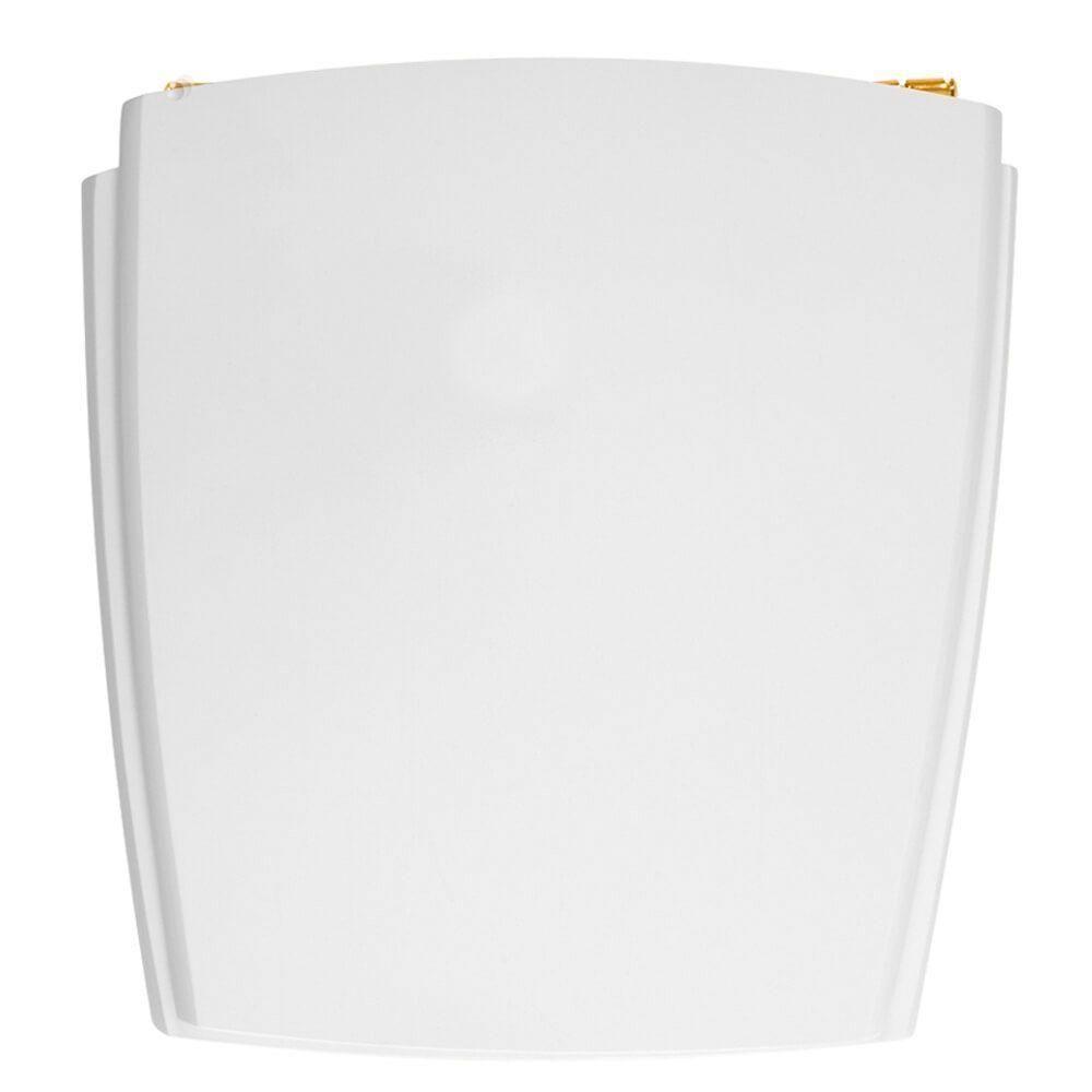 Assento Sanitário Poliester Nuage Branco Para Vaso Incepa Com Ferragem Dourada - 1