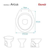 Assento Sanitário Com Amortecedor Arcus Branco Para Vaso Eternit - 3