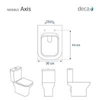 Assento Sanitário Com Amortecedor Axis Branco Para Vaso Deca Com Ferragem Dourada - 3