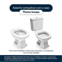 Assento Sanitário Almofadado Thema Bege Claro Para Vaso Incepa