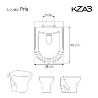 Assento Sanitário Com Fechamento Lento Pris Branco Para Vaso Kza3 - 3