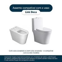 Assento Sanitário Almofadado Link Bege Claro Para Vaso Deca
