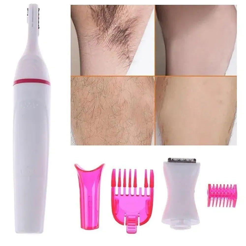 Depilador Elétrico Multifunções Removedor De Pelo 5 Em 1 Axilas Sobrancelhas Virilhas Pernas Branco - 5
