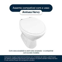 Assento Sanitário Com Fechamento Lento Aretusa Branco Para Vaso Hervy