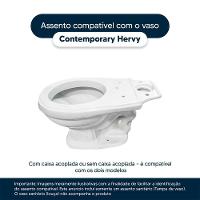 Assento Sanitário Com Amortecedor Contemporary Branco Para Vaso Hervy - 2