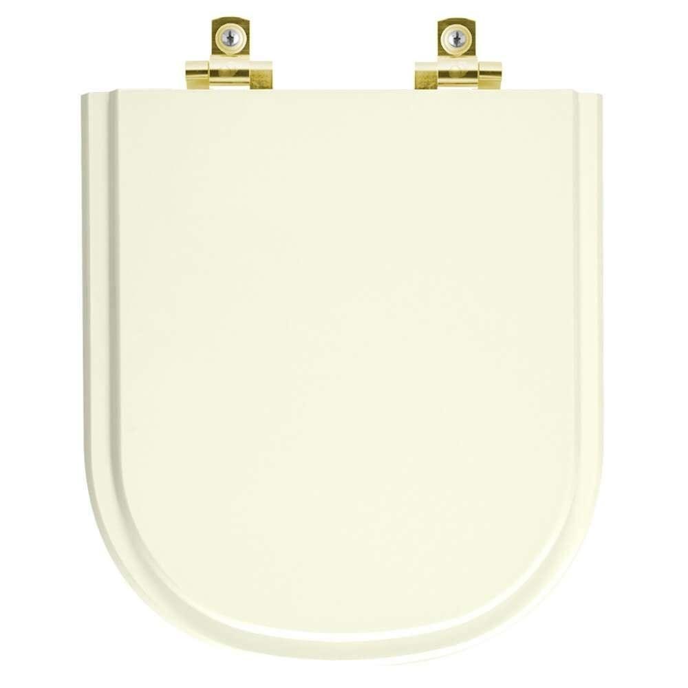 Assento Sanitário Soft Close Etna Palha Para Vaso Icasa Com Ferragem Dourada - 1