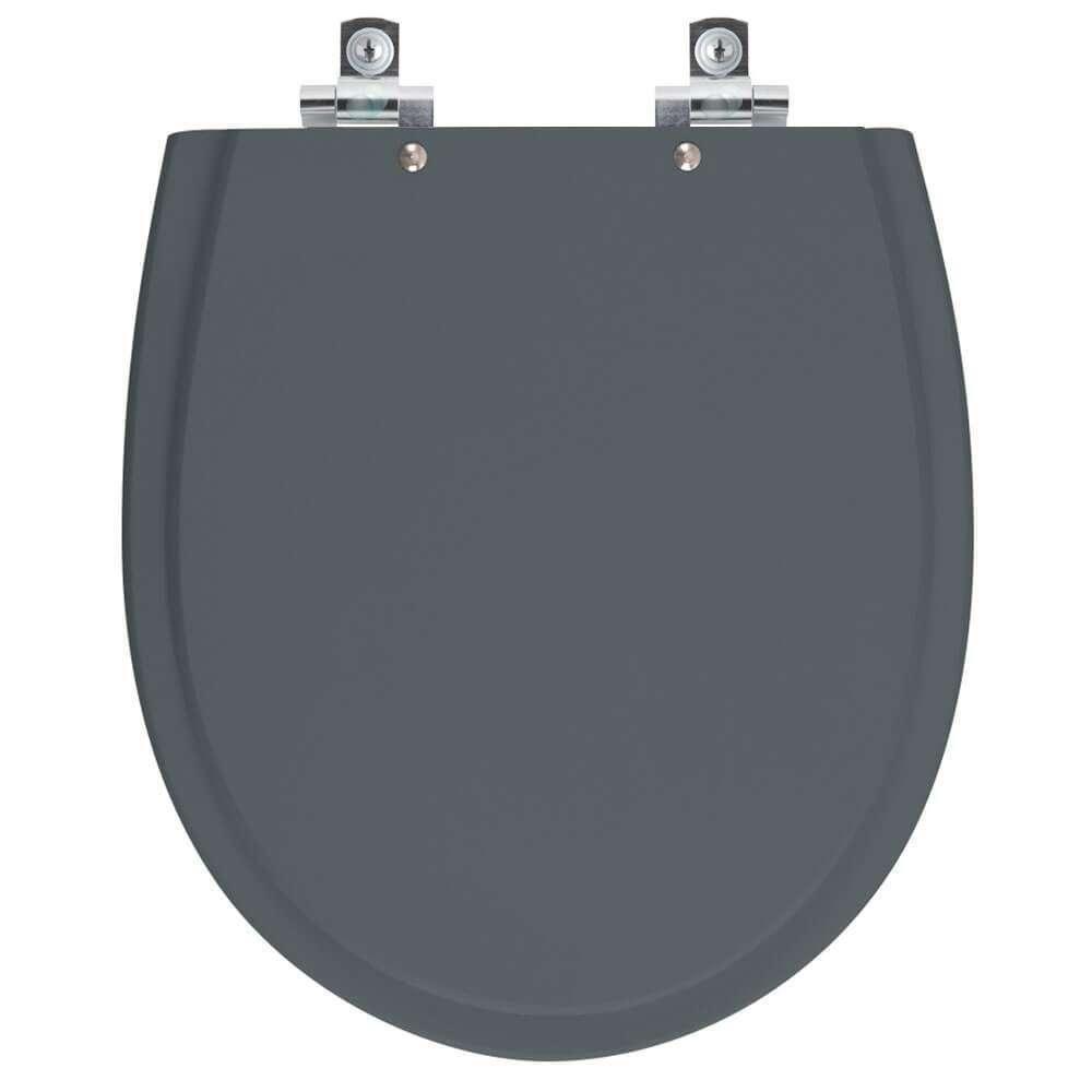 Assento Sanitário Soft Close Polo Cinza Plus Para Vaso Hervy - 1