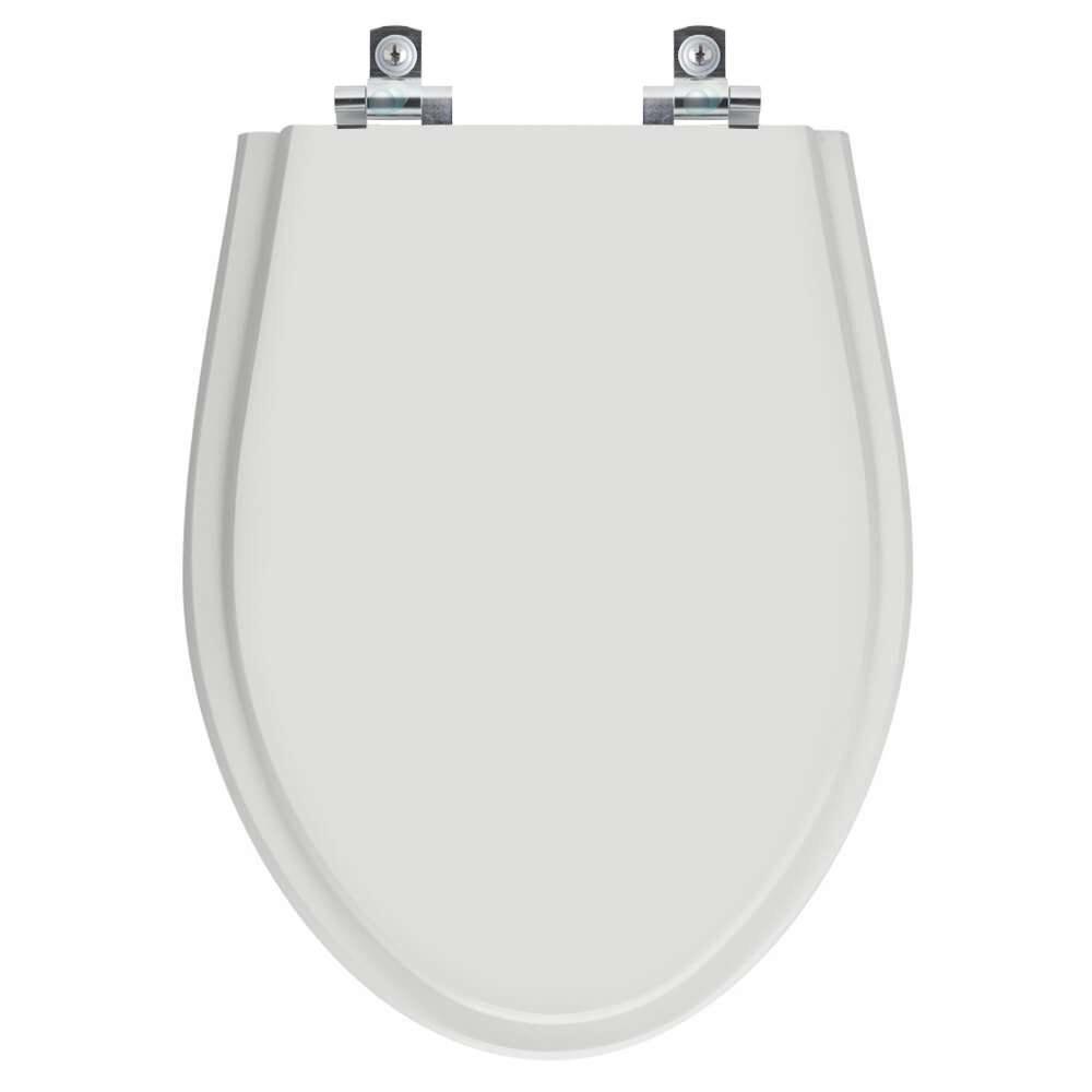 Assento Sanitário Soft Close Alpinia Cinza Claro Para Vaso Fiori - 1