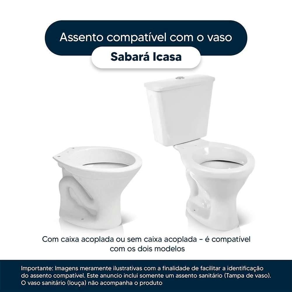 Assento Sanitário Sabará Areia (bege) Para Vaso Icasa - 5
