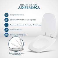 Assento Sanitário Soft Close Monte Carlo Bege Saara Para Vaso Deca - 5