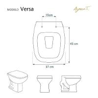Assento Sanitário Soft Close Versa Branco Para Vaso Agnest - 6