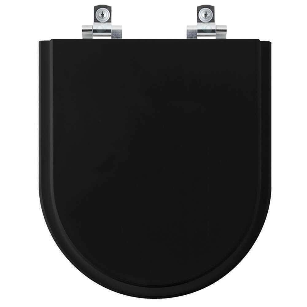 Assento Sanitário Soft Close Smart Preto Para Vaso Celite - 1