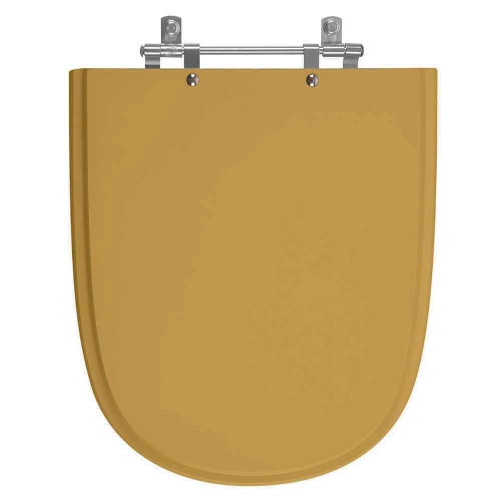 Assento Sanitário Poliester Ezedra Amendoa Para Vaso Ideal Standard - 1