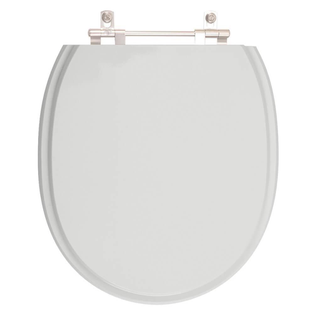 Assento Sanitário Poliester Village Cinza Real Para Vaso Deca - 1