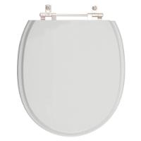 Assento Sanitário Poliester Village Cinza Real Para Vaso Deca - 1