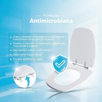 Assento Sanitário Poliéster Anti Bactéria Monte Carlo Branco Gelo Para Vaso Deca - 2