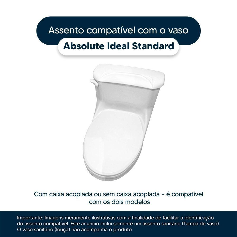 Assento Sanitário Poliester Absolute Verde Amazônia Para Vaso Ideal Standard - 4