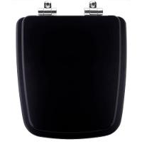 Assento Sanitário Poliéster Soft Close Boss Matte Black Preto Fosco Para Vaso Incepa - 1