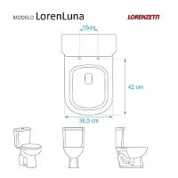 Assento Sanitário Laqueado Loren Luna Cinza Claro Para Louça Lorenzetti - 3