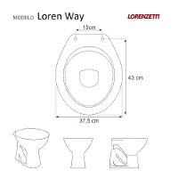 Assento Sanitário Laqueado Loren Way Cinza Claro Para Louça Lorenzetti - 5