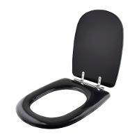 Assento Sanitário Almofadado Paris Preto Para Vaso Ideal Standard - 2