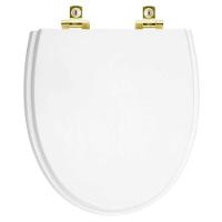 Assento Sanitário Com Fechamento Lento Eros Branco Para Vaso Incepa Com Ferragem Dourada - 1