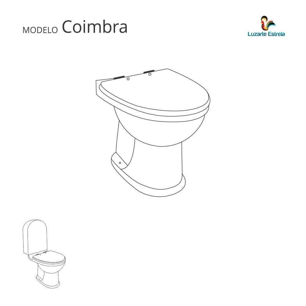 Assento Sanitário Com Amortecedor Coimbra Branco Para Vaso Luzarte - 3