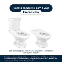 Tampa De Vaso Firenze Branco Para Bacia Icasa 6lpf