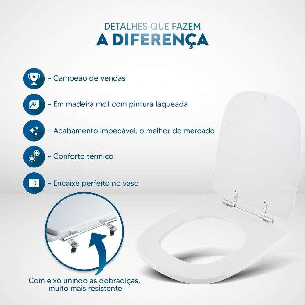 Assento Sanitário Ibiza Pêssego - Rosa Shell Para Vaso Incepa - 5