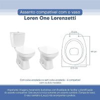 Tampa Vaso Sanitário Poliester Acrilico Loren One Branco Para Bacia Lorenzetti - 3