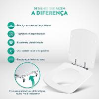 Tampa De Privada Poliéster Bali Branco Para Bacia Incepa 1.6gpf 6lpf - 6