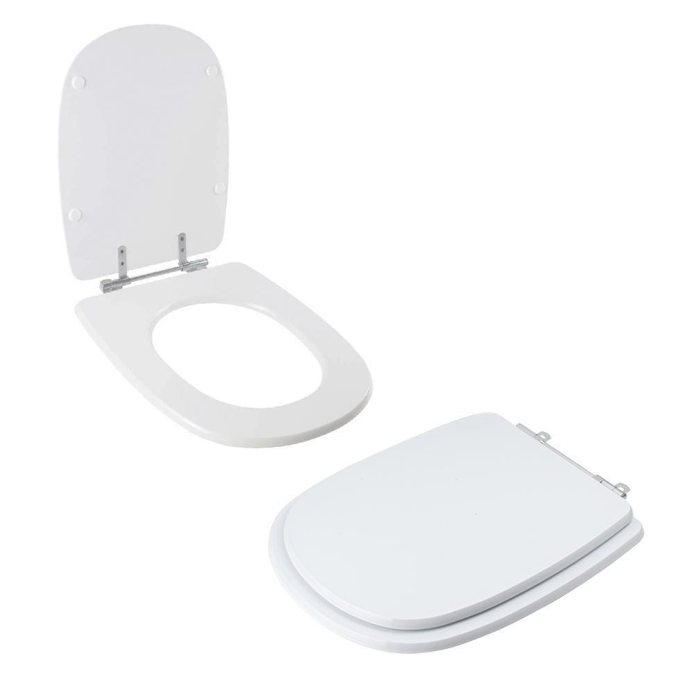 Assento Sanitário Tampa De Vaso Branco Resina Poliester Sabatini Para Bacia Icasa - 5