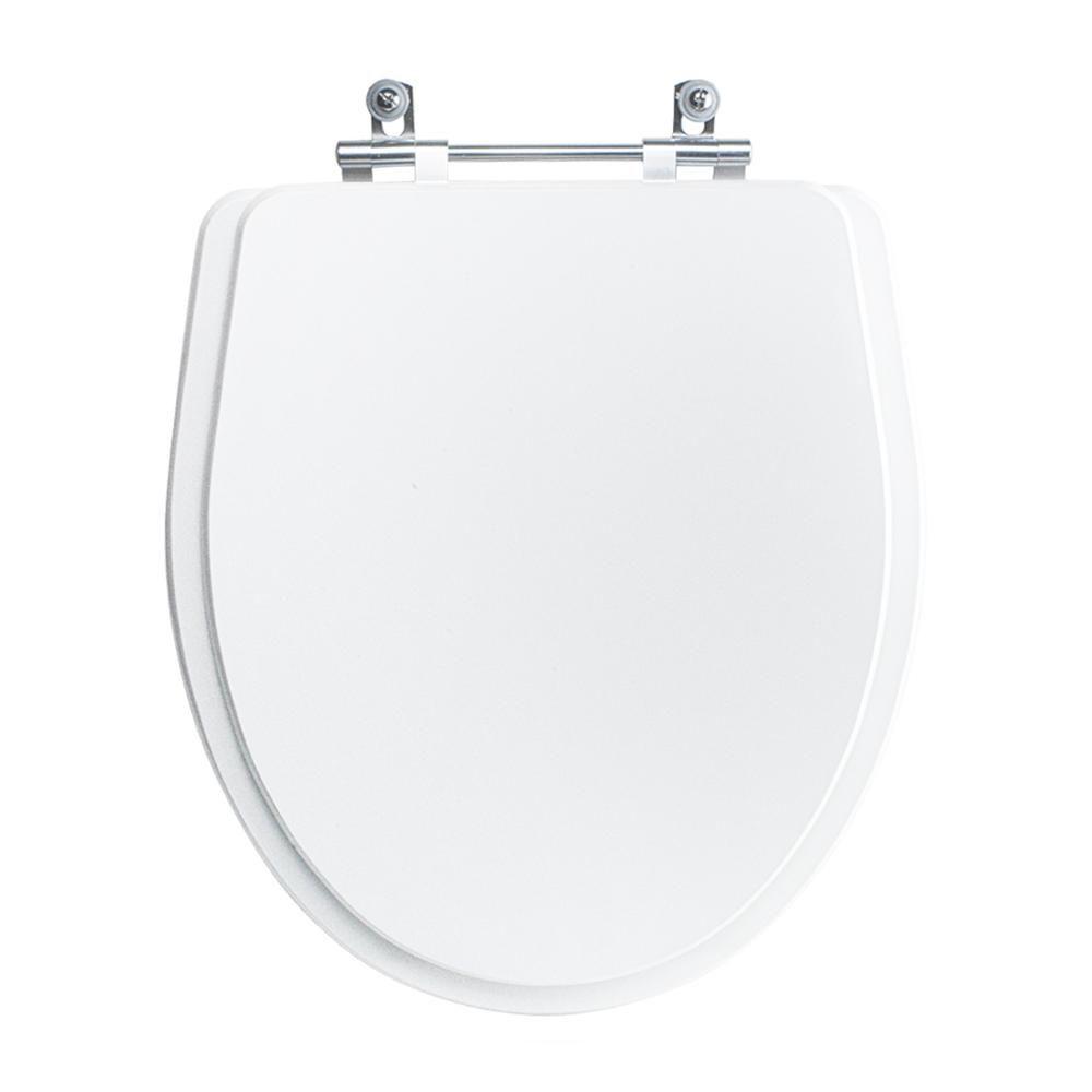Assento Sanitário Tampa De Vaso Branco Resina Poliester Laura Para Bacia Roca - 1