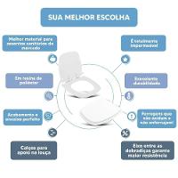 Assento Sanitário Tampa De Vaso Branco Resina Poliester City Para Bacia Celite
