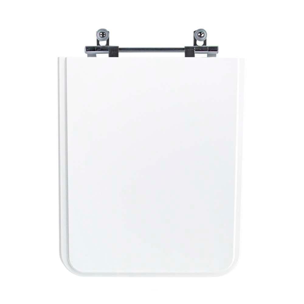 Assento Sanitário Tampa De Vaso Branco Mdf Laqueado Square Para Bacia Incepa - 1
