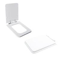 Assento Sanitário Tampa De Vaso Branco Mdf Laqueado Square Para Bacia Incepa - 2