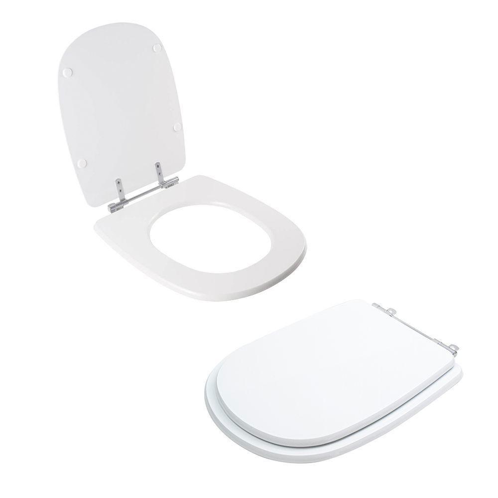 Assento Sanitário Tampa De Vaso Branco Mdf Laqueado Paris Para Bacia Ideal Standard - 2