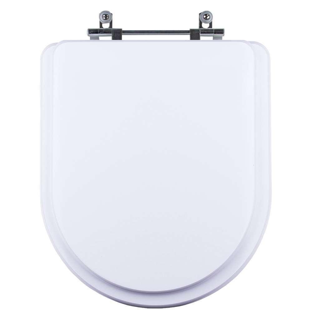 Assento Sanitário Tampa De Vaso Branco Resina Poliester Luna Para Bacia Icasa - 1