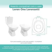 Assento Sanitário Tampa De Vaso Branco Mdf Laqueado Loren One Para Bacia Lorenzetti - 3