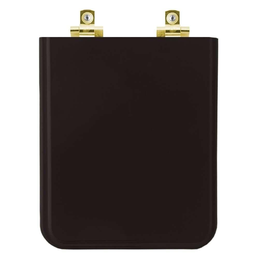 Assento Sanitário Soft Close Square Preto Para Vaso Incepa Com Ferragem Dourada - 1