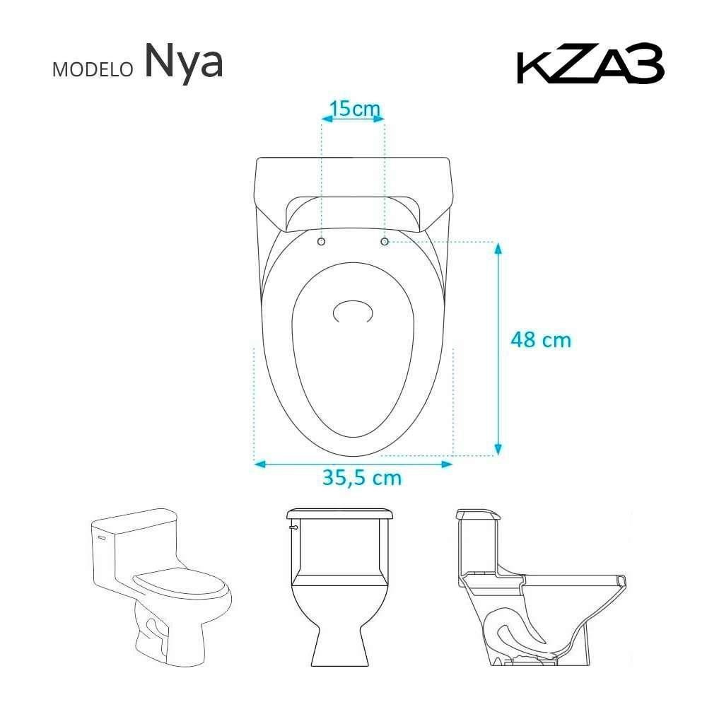 Assento Sanitário Soft Close Nya Branco Para Vaso Kza3 - 3