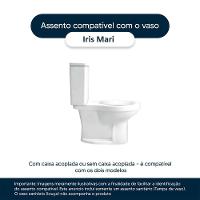 Tampa De Vaso Poliester Com Amortecedor Iris Branco Para Bacia Mari - 6