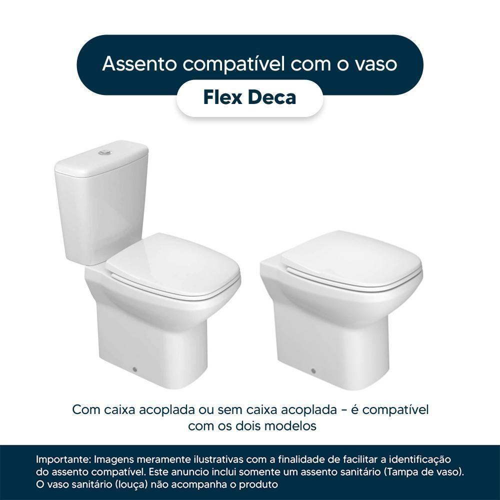 Tampa De Vaso Acrilico Flex Branco Para Bacia Deca 6lpf - 6